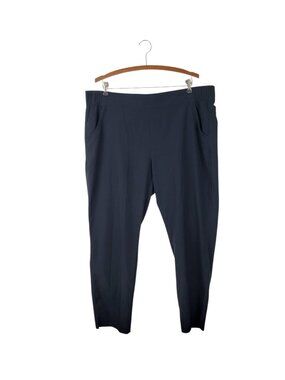 Eddie Bauer Ladies Traveler Pant Black Pull On Lightweight Ankle Size XL